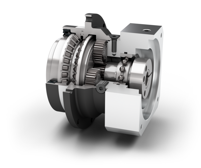 PFHE gearbox with flange output shaft