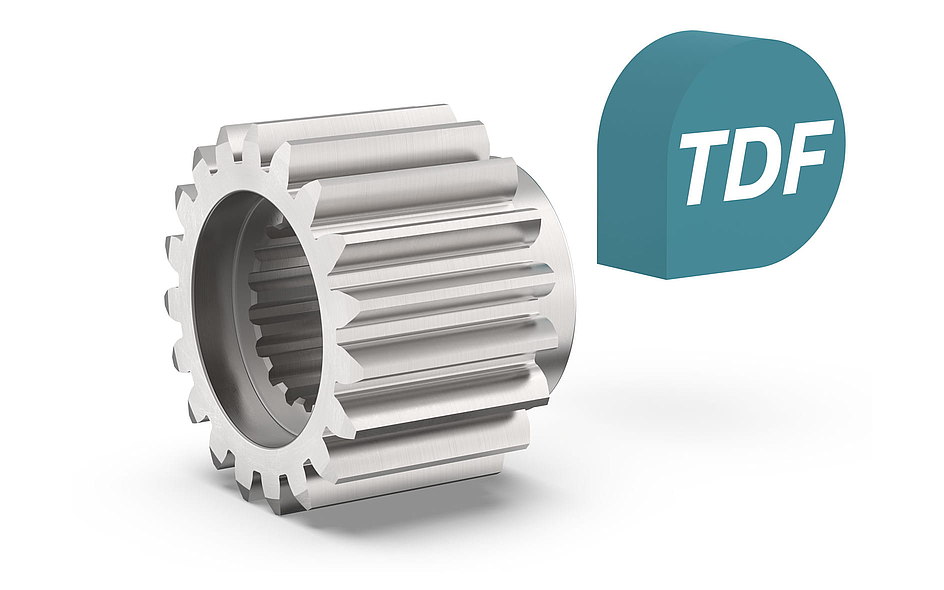 gearbox-pinion configuration in TDF